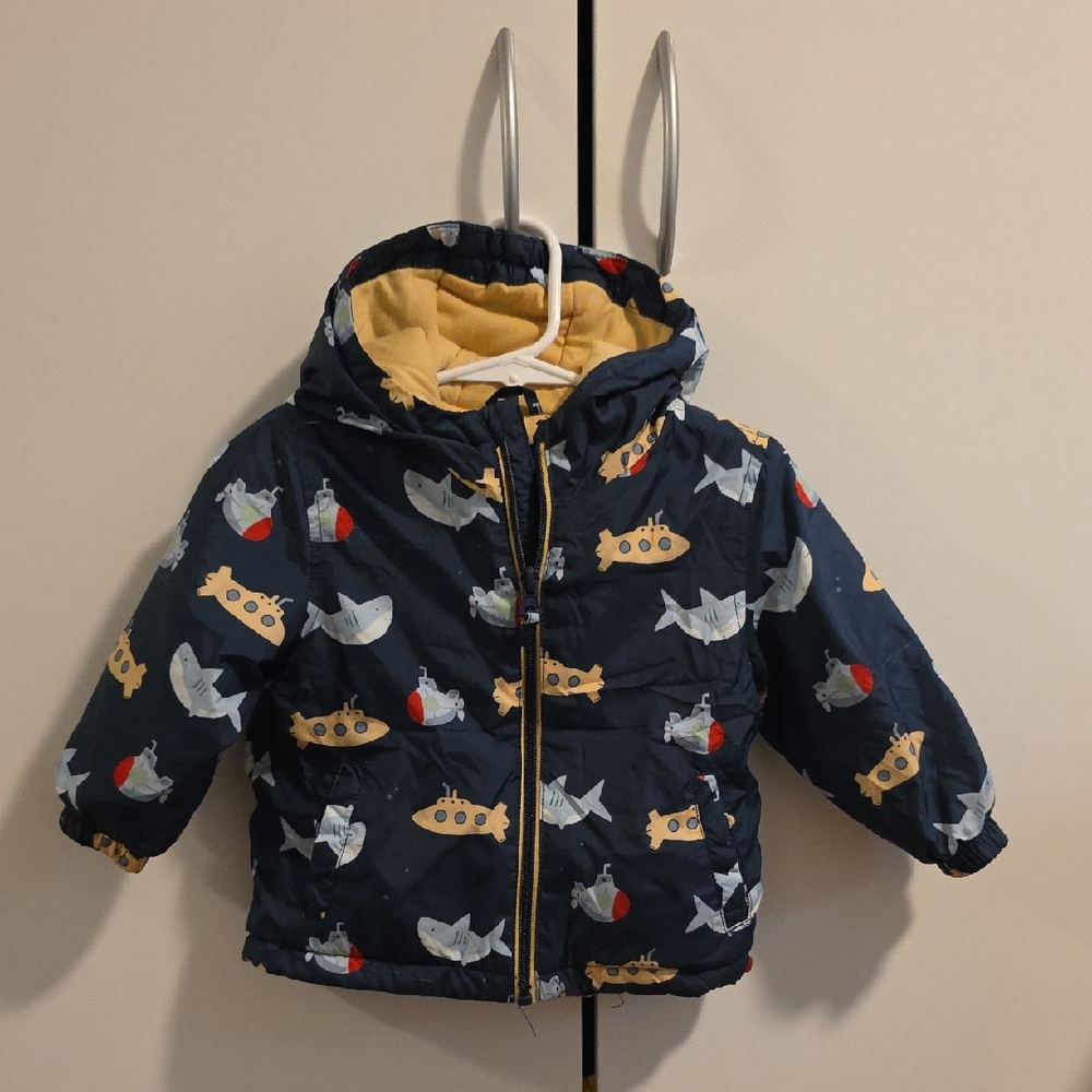 Mayoral Navy Blue Submarine Print Kids Jacket
